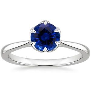Platinum Sapphire Engagement Ring